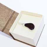 Individually crafted portions of baltic cherry amber drop earrings