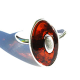 Individually Crafted Oval Portion Amber Ring