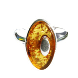 Individually Crafted Oval Portion Amber Ring