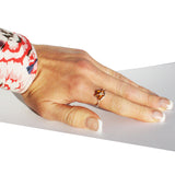 Romantic Designer Amber ring 'Flowers'