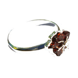 Romantic Designer Amber ring 'Flowers'