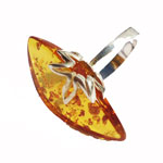 Intricate Designer Baltic Amber Ring