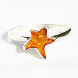 Romantic Dazzling Designer Amber Ring 'Stars'