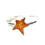 Romantic Dazzling Designer Amber Ring 'Stars'