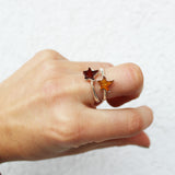 Romantic Dazzling Designer Amber Ring 'Stars'