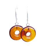 Baltic Amber Earrings - Doughnuts