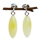 Baltic Amber Drop Stud Earrings