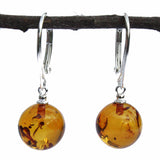 Baltic Amber Ball Earrings