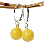 Baltic Amber Ball Earrings