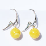 Baltic Amber Ball Earrings