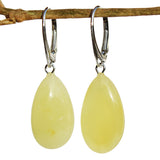 Large Baltic Amber Earrings Teardrops