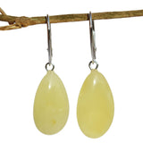 Large Baltic Amber Earrings Teardrops