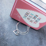 Beautiful Sterling Silver Floating Heart Pendant