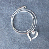 Beautiful Sterling Silver Floating Heart Pendant