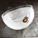 FRUIT BOWL Decorated With Amber