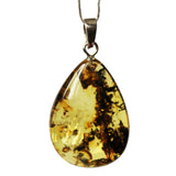 Large Amber TearDrop Pendant