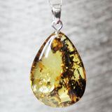 Large Amber TearDrop Pendant