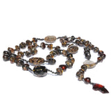 Unpolished Baltic Amber Christian Rosary
