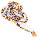 Unpolished Baltic Amber Christian Rosary