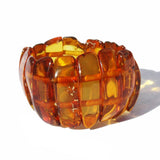 Baltic Amber Stretch Ring - Barrel