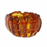 Baltic Amber Stretch Ring - Barrel