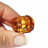 Baltic Amber Stretch Ring - Barrel