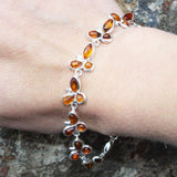 Stunning Amber Silver Bracelet Trio