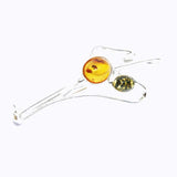 Elegant Baltic Amber Brooch