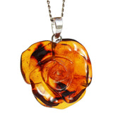 Irresistibly Romantic Amber Rose Pendant