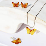 Amber Butterfly Pendant