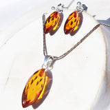Faceted Baltic Amber Earrings - Drops