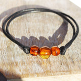 Charming Cotton & Baltic Amber Bracelet.