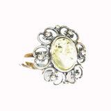 Elegant Shape Baltic Amber Ring