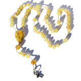 Unpolished Baltic Amber Christian Rosary