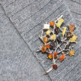 Multicolour Baltic Amber Brunch Brooch