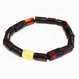 Polished Baltic Amber Tube Bead Bracelet