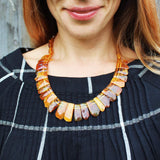 Stunning Baltic Honey Amber Necklace in Cleopatra style