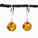 Baltic Amber Ball Earrings