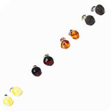 Baltic Amber Studs - Dots
