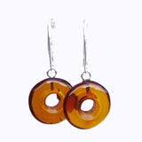Baltic Amber Earrings - Doughnuts