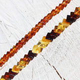 Gorgeous Overlapping Baltic Amber Square Bead Necklace