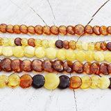 Fabulous Mixed Amber Discs Necklace
