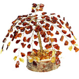 Cognac Amber Tree - WILLOW (135 amber leaves)