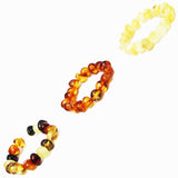 Baltic Amber Stretch Rings - Round Beads