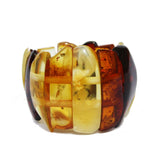 Baltic Amber Stretch Ring - Barrel