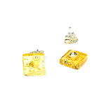 Baltic Amber Studs - Squares