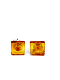 Baltic Amber Studs - Squares