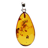 Large Amber TearDrop Pendant