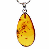 Large Amber TearDrop Pendant