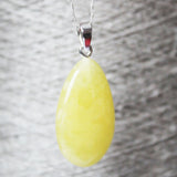 Large Amber TearDrop Pendant
